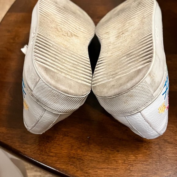 Del Toro Embroidered Leather Moroccan Theme Lace Up Low Top Sneakers 7 - Picture 7 of 13